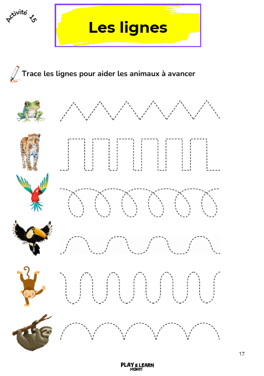 Cahier de vacances pour les 3-4 ans
