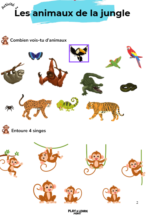 Cahier de vacances pour les 3-4 ans