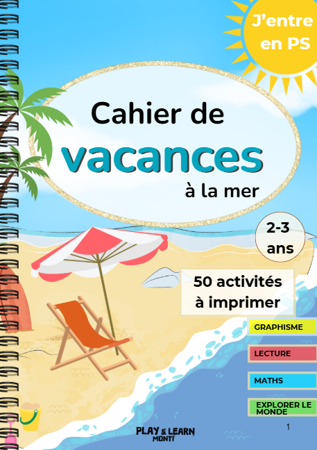 Cahier de vacances Mer- 2-3 ans