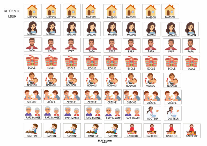 semainier visuel 1 Le semainier pour enfants