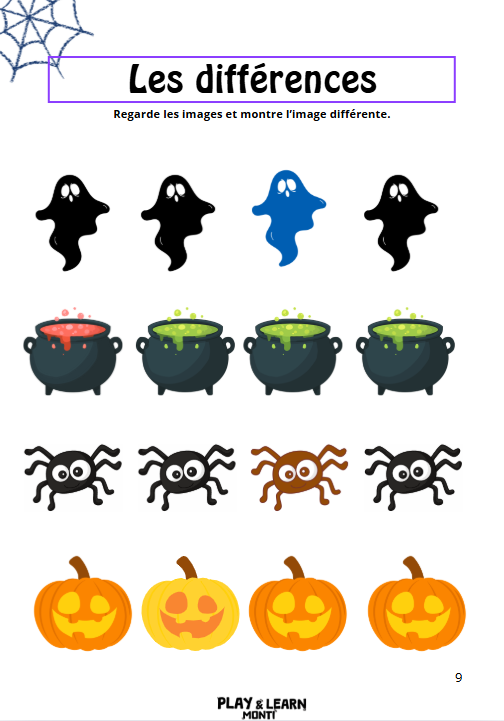 Cahier de vacances Halloween 2-3 ans