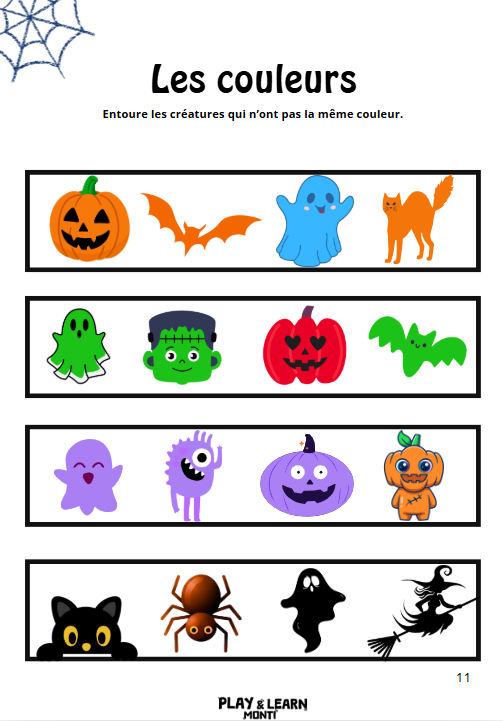 Cahier de vacances Halloween 2-3 ans