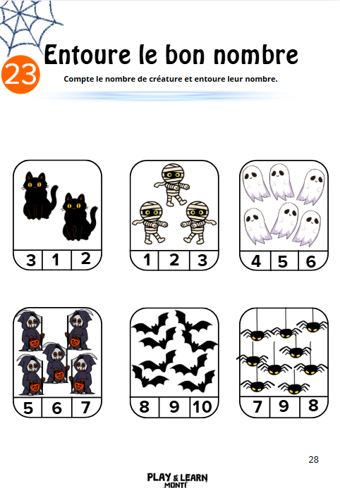 Cahier de vacances Halloween- 3-5ans