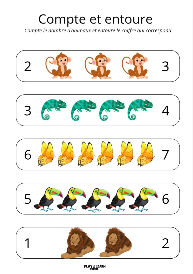 Apprendre les chiffres de 1 à 10