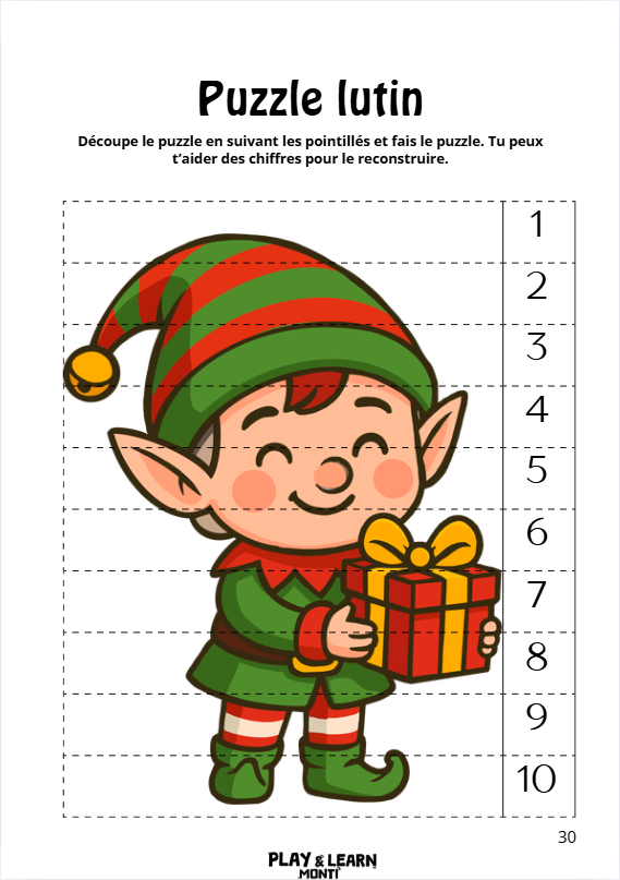 Cahier de vacances de Noël 3-6 ans