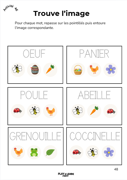 Cahier de vacances Pâques 4-6 ans