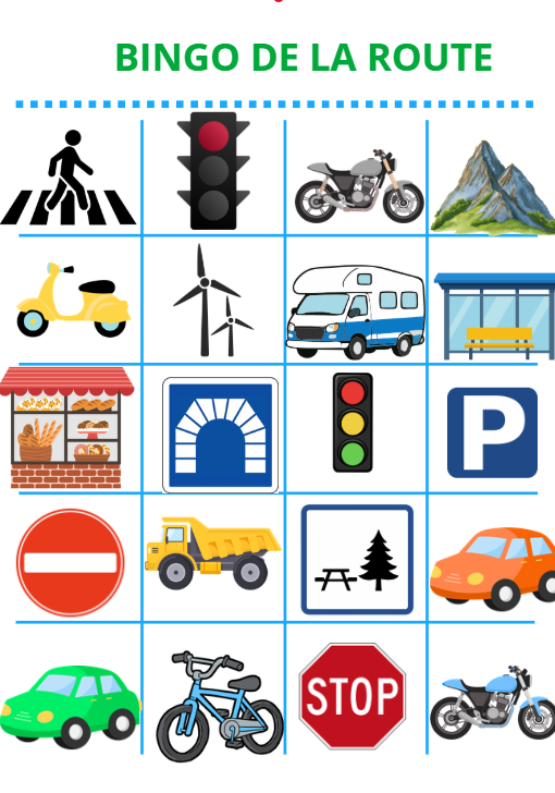 bingo 3 Bingo de la route