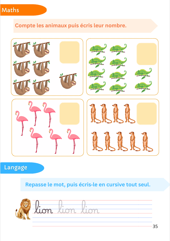 page MS vers GSS Cahier de vacances d'Été - MS vers GS