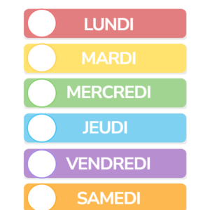 Les jours de la semaine